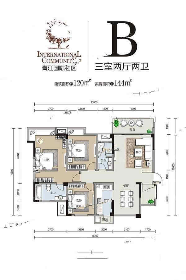 青江国际社区户型图