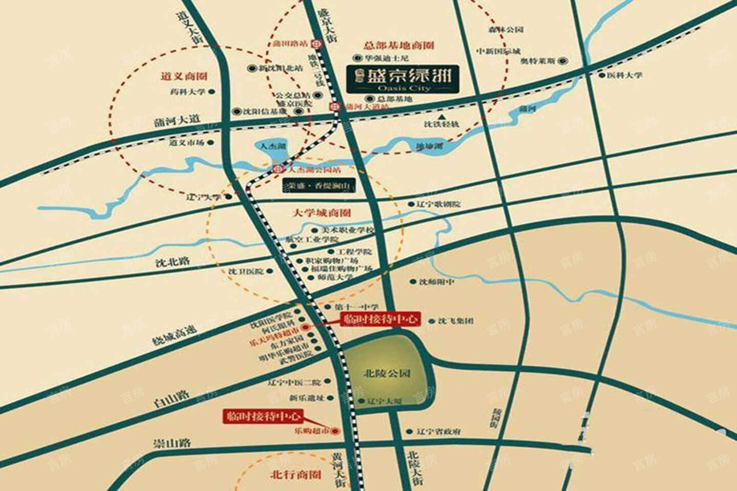 荣盛盛京绿洲位置图