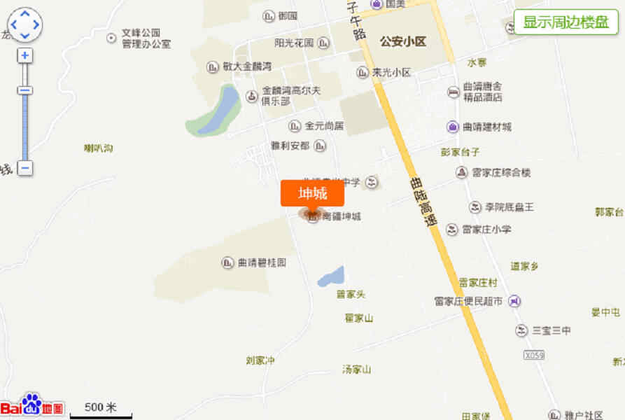 坤城位置图