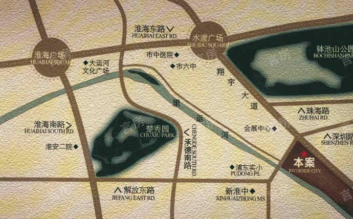 河畔花城位置图