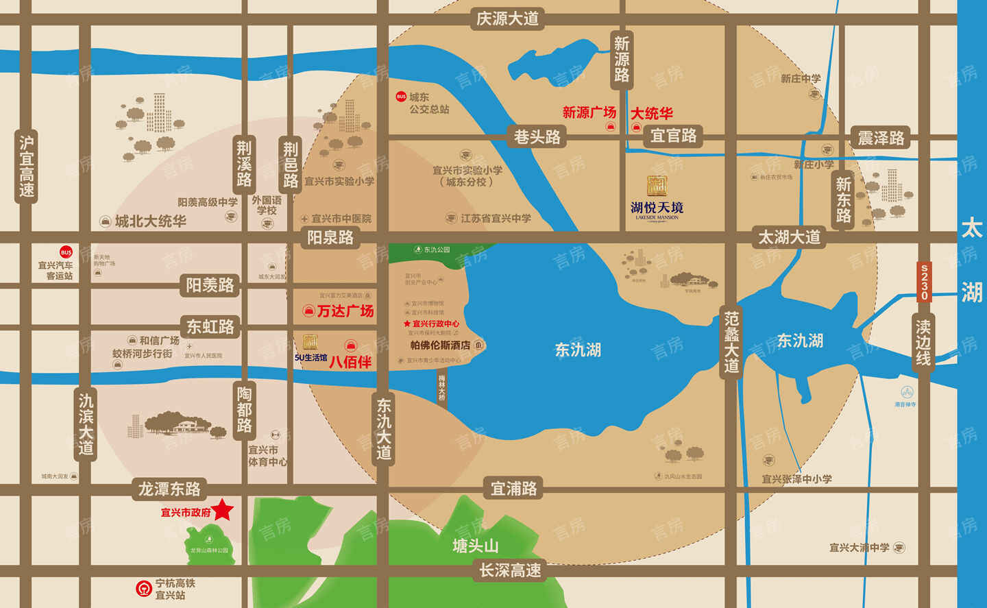 宜兴湖悦天境位置图