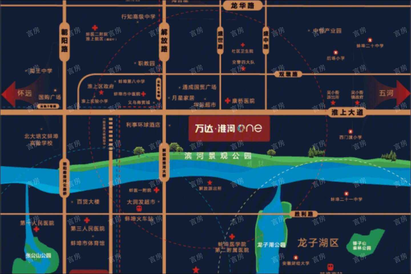 蚌埠淮上万达广场位置图