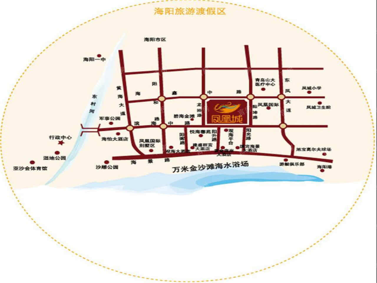 海阳凤凰城位置图