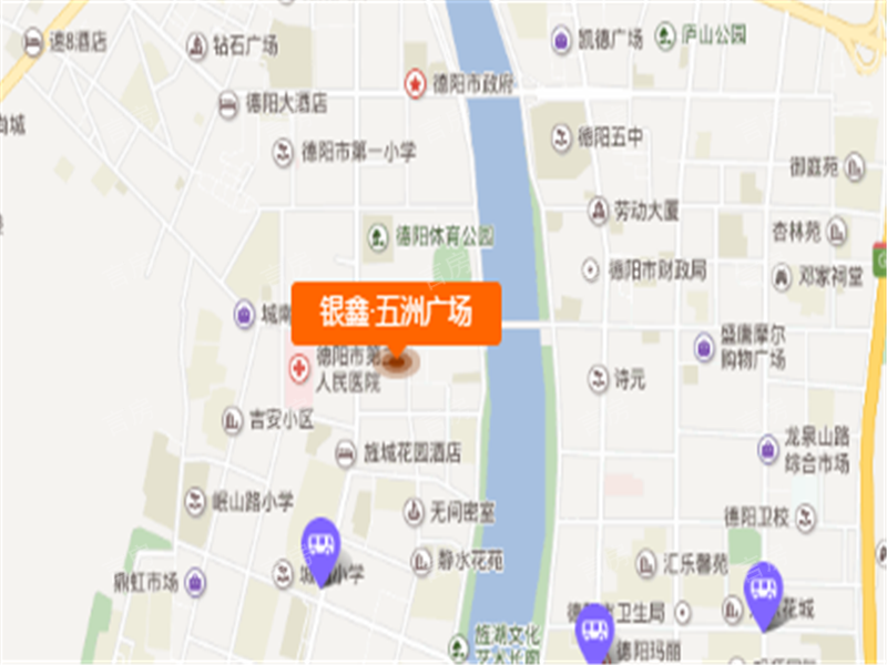 银鑫·五洲广场位置图