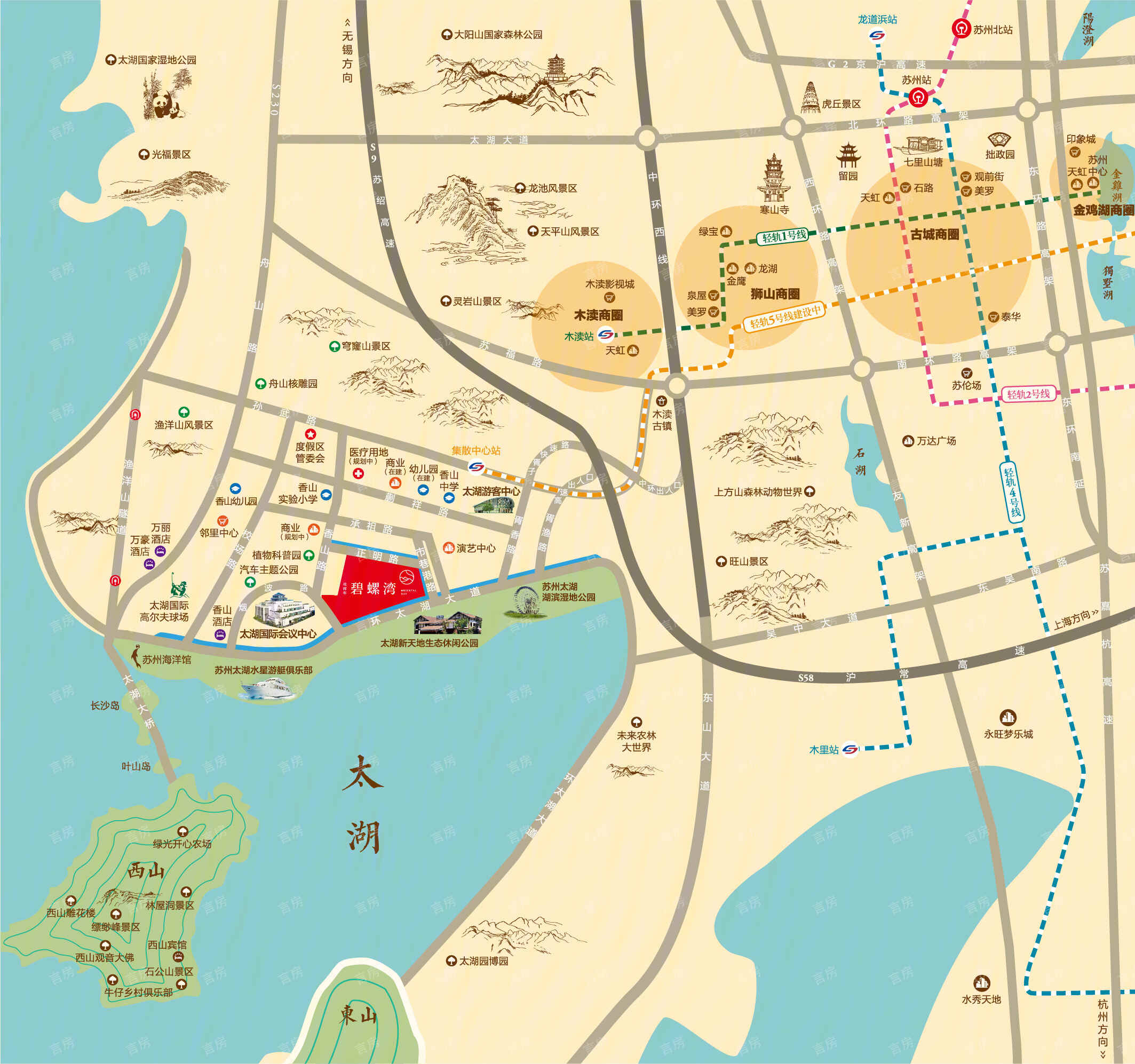 太湖论坛城位置图