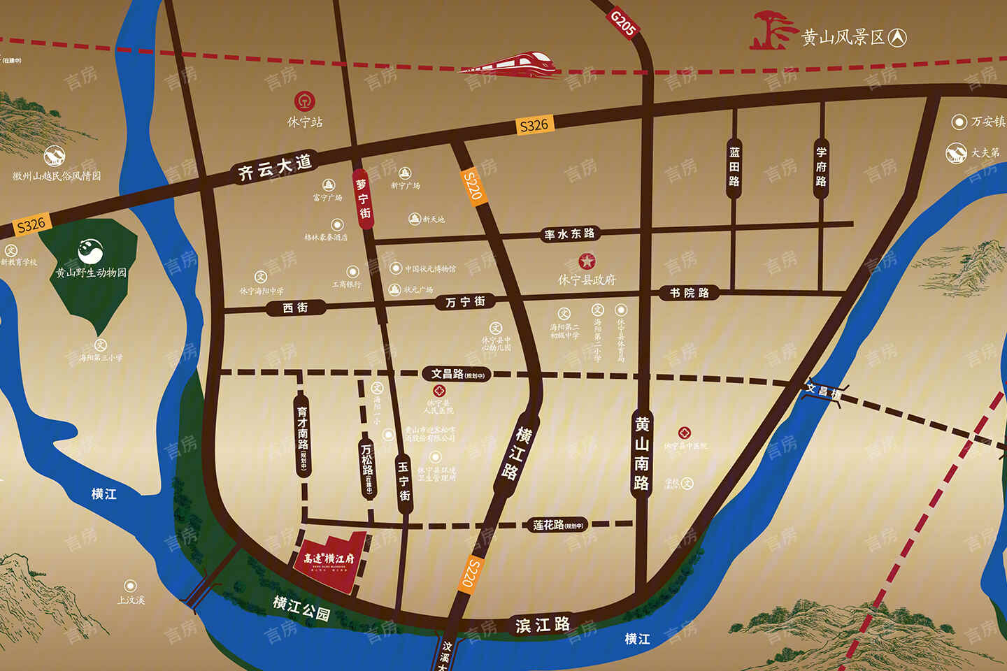 高速横江府位置图
