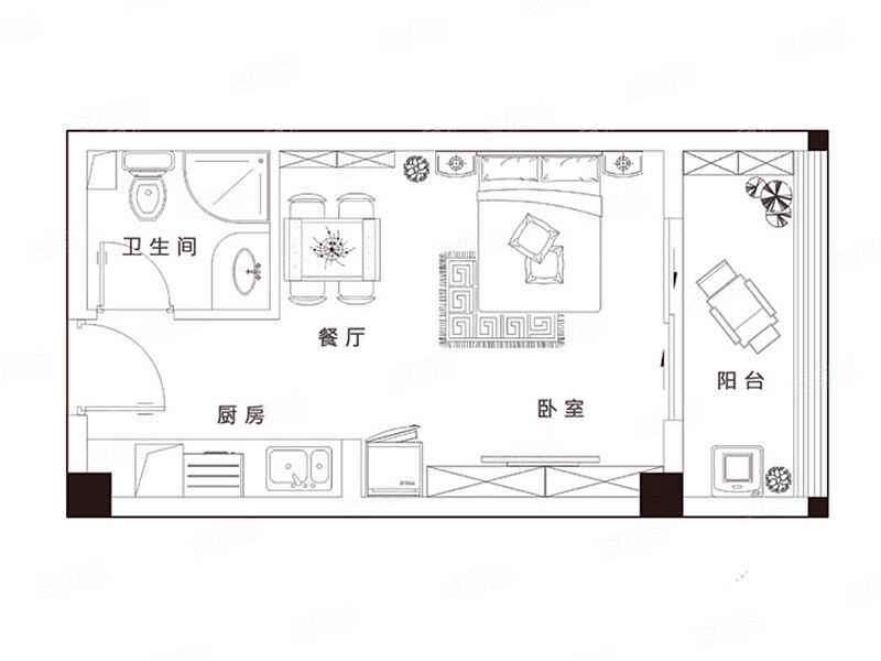 福润轩公寓户型图