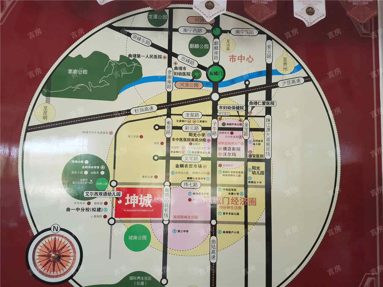 坤城位置图