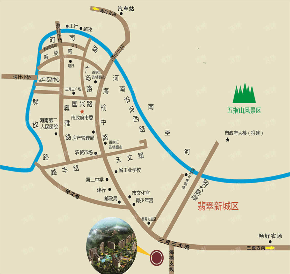 万合·祥龙湖公馆位置图