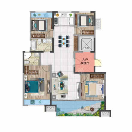 中洋金砖公寓户型图