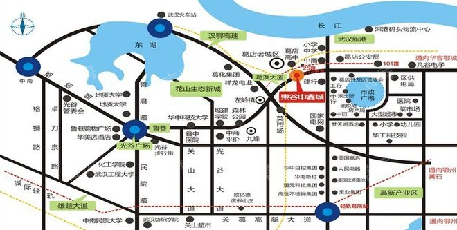 东谷中鑫城位置图