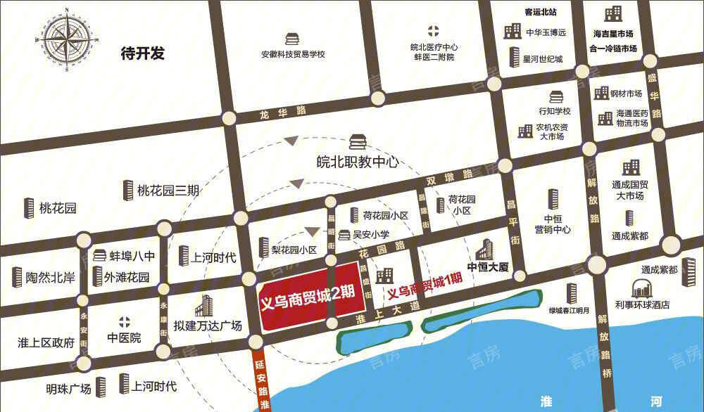 中恒蚌埠义乌国际商贸城商铺位置图