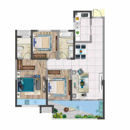 中洋金砖公寓户型图