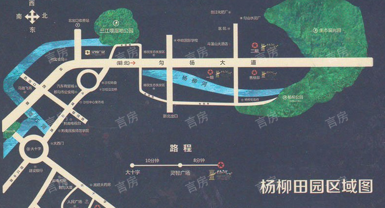 杨柳田园位置图
