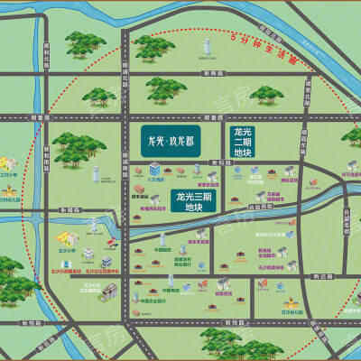 龙光玖龙郡商用位置图