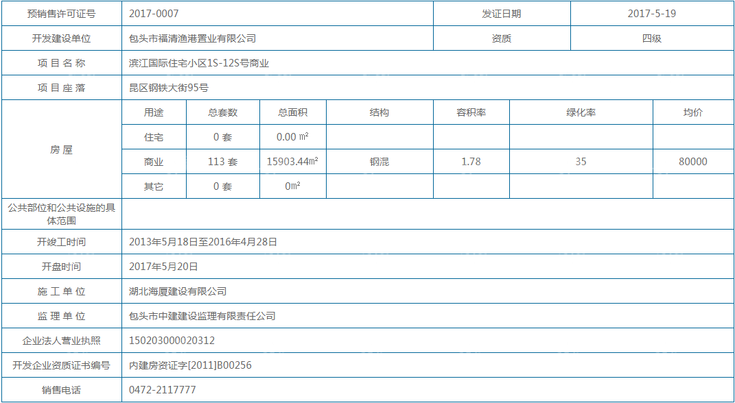 滨江国际开发商营业执照